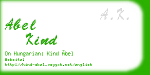 abel kind business card